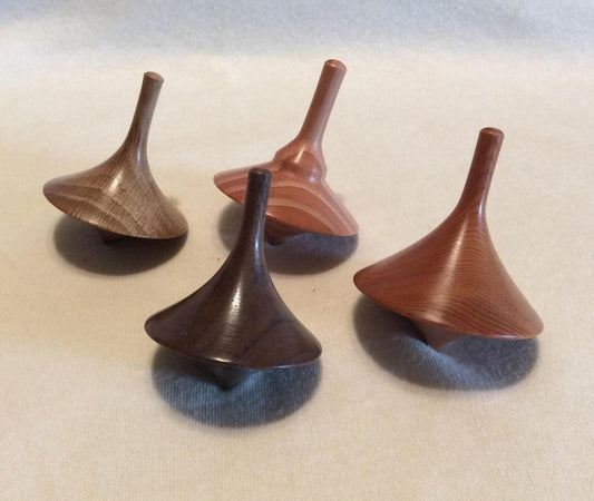 Handmade Lathe-turned Wooden Finger Tops